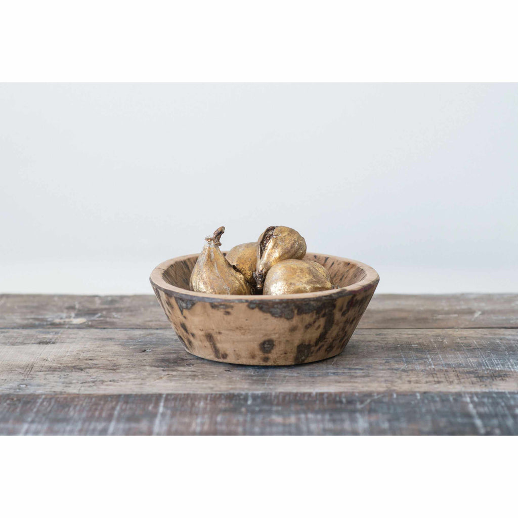 Resin Figs with Antique Finish, Set of 5
