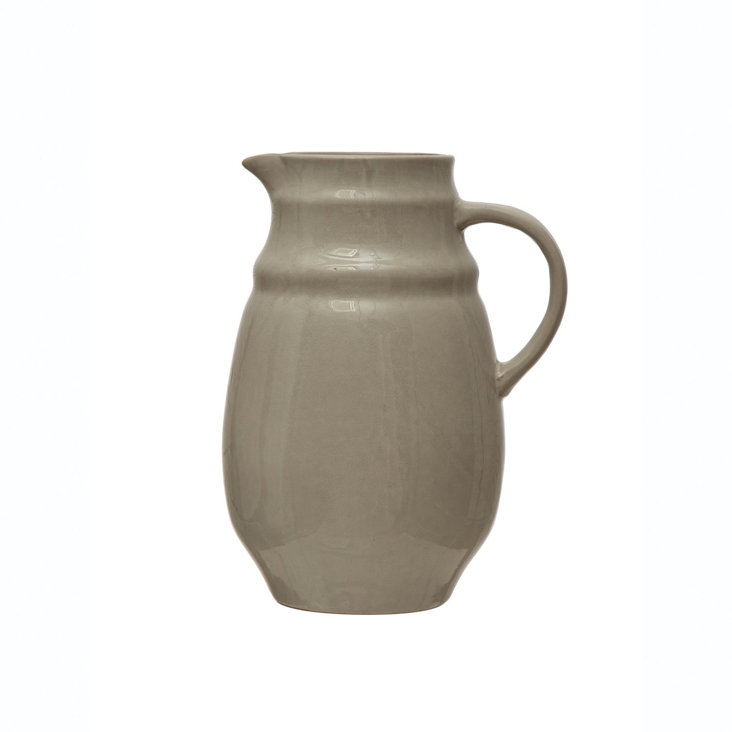 Stoneware Pitcher, Reactive Glaze