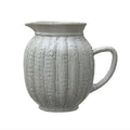 Stoneware Fluted Pitcher