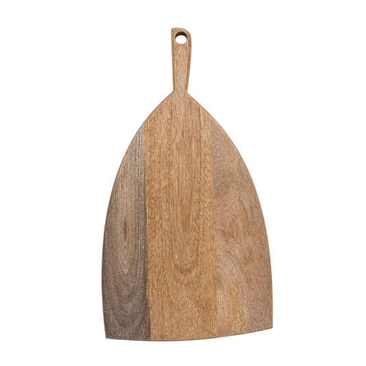 Mango Wood Cheese/Cutting Board w/ Handle, Natural