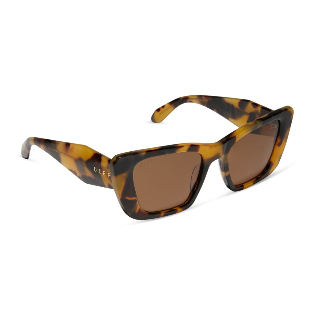 DIFF EYEWEAR Aura Brown Kombu + Brown Polarized