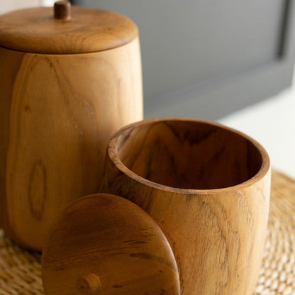 Teak Wood Canisters