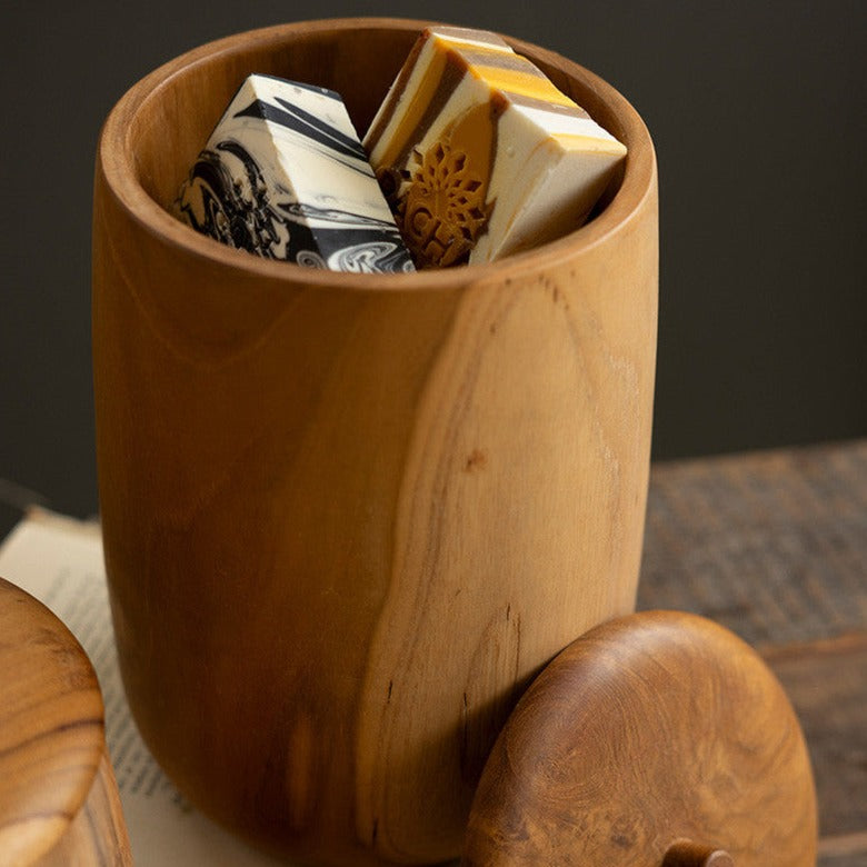 Teak Wood Canisters