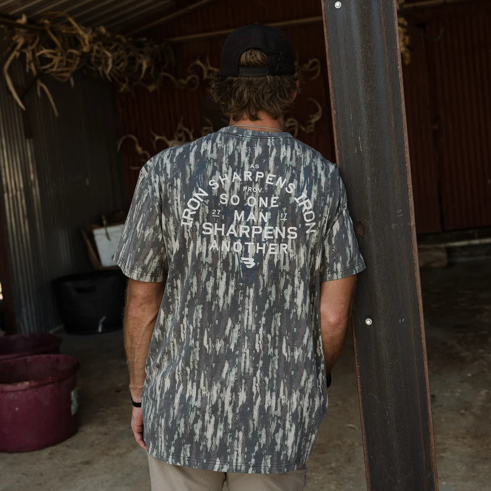 Vintage Washed Graphic Tee - Proverbs 27:17