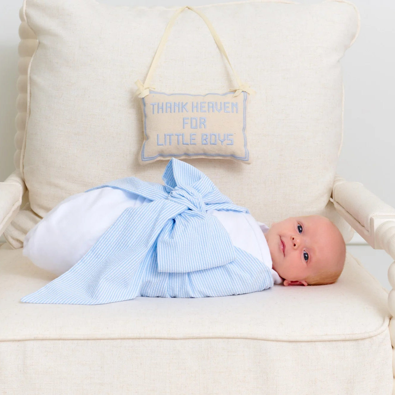 Bow Swaddle, Seersucker