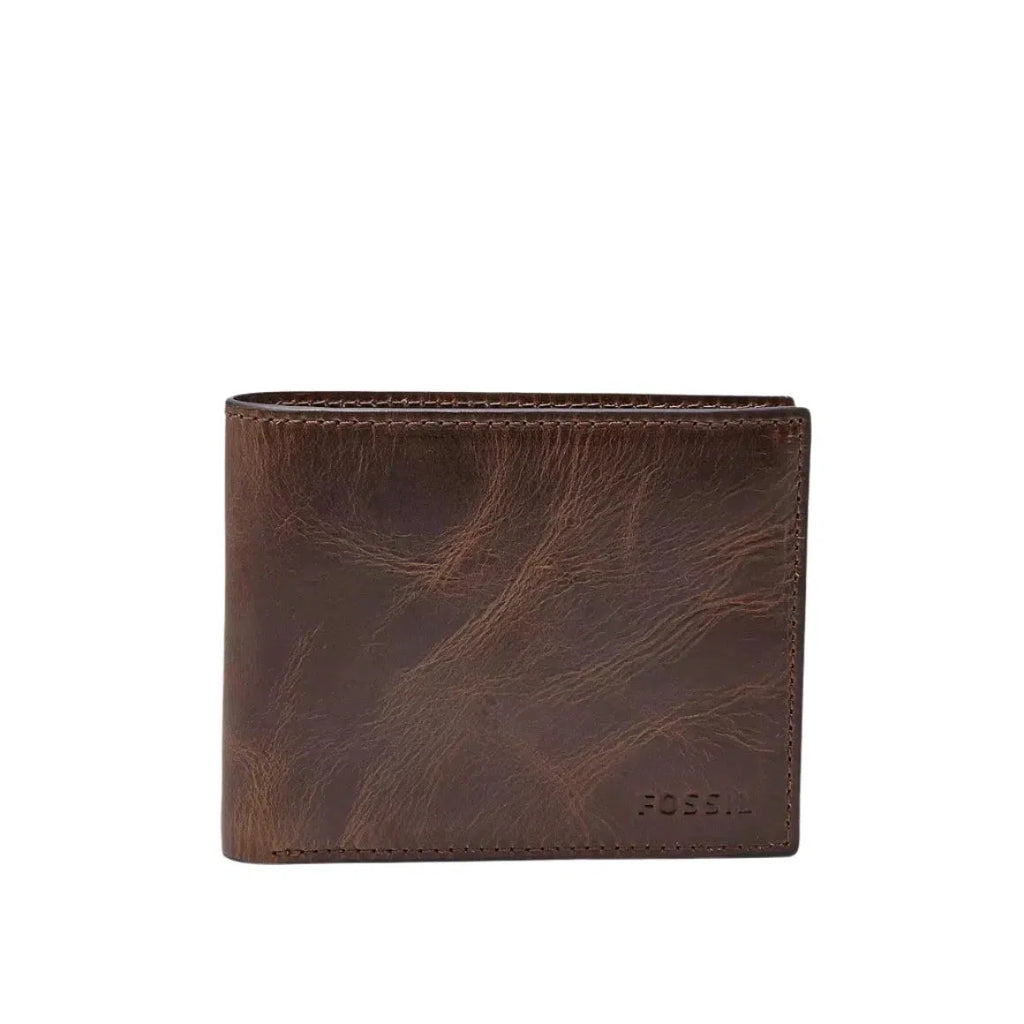 Derrick Leather RFID Bifold with Flip ID Wallet