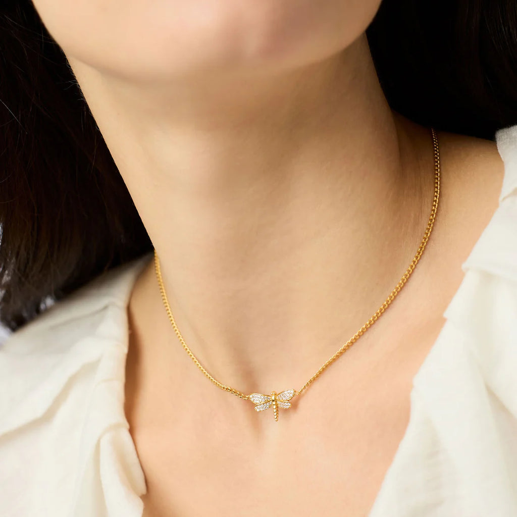 Dragonfly Pave Delicate Necklace