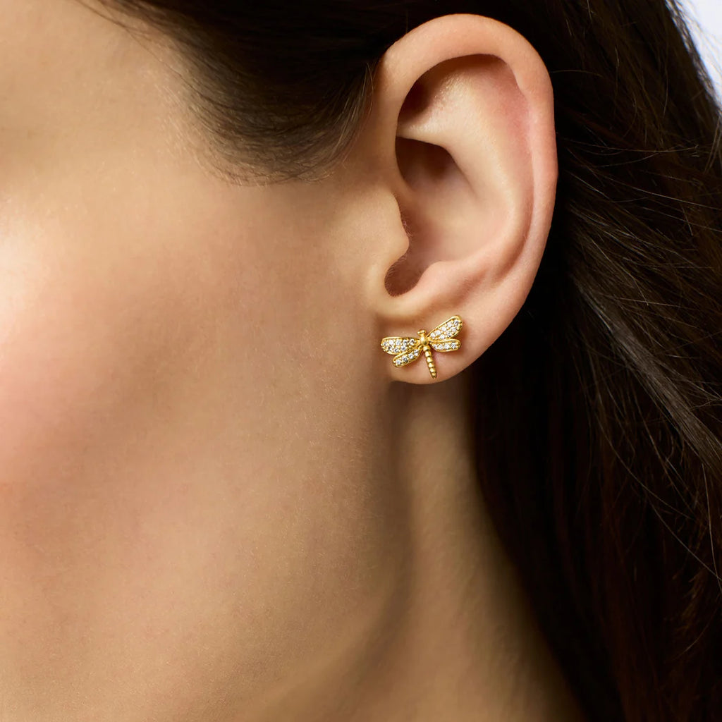 Dragonfly Pave Stud