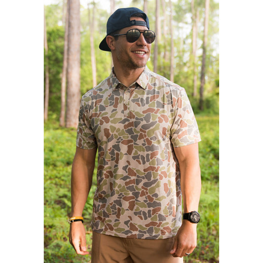 Burlebo Performance Polo in Driftwood Camo