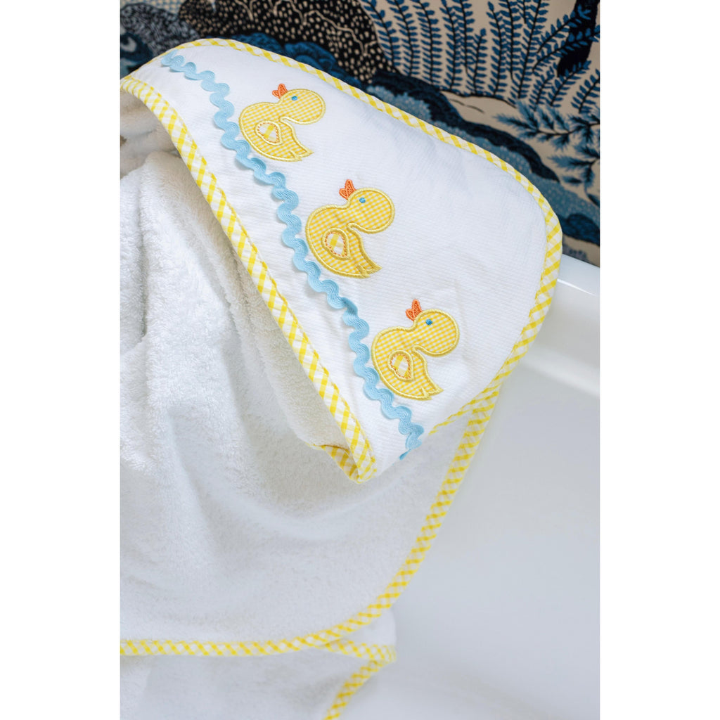 Duck Applique Hooded Towel & Washcloth Set
