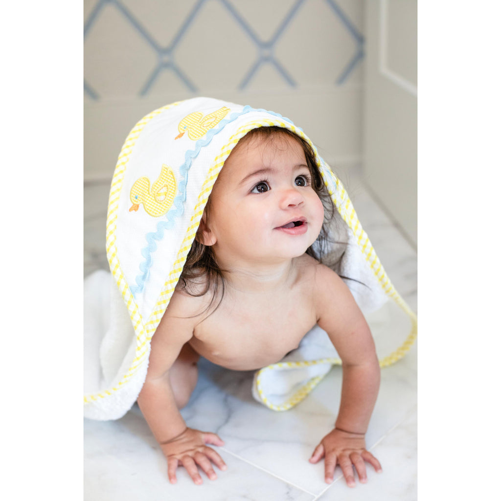 Duck Applique Hooded Towel & Washcloth Set