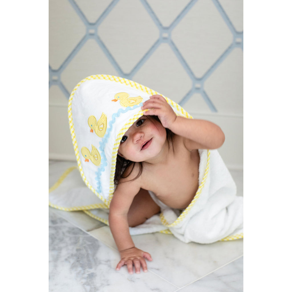 Duck Applique Hooded Towel & Washcloth Set