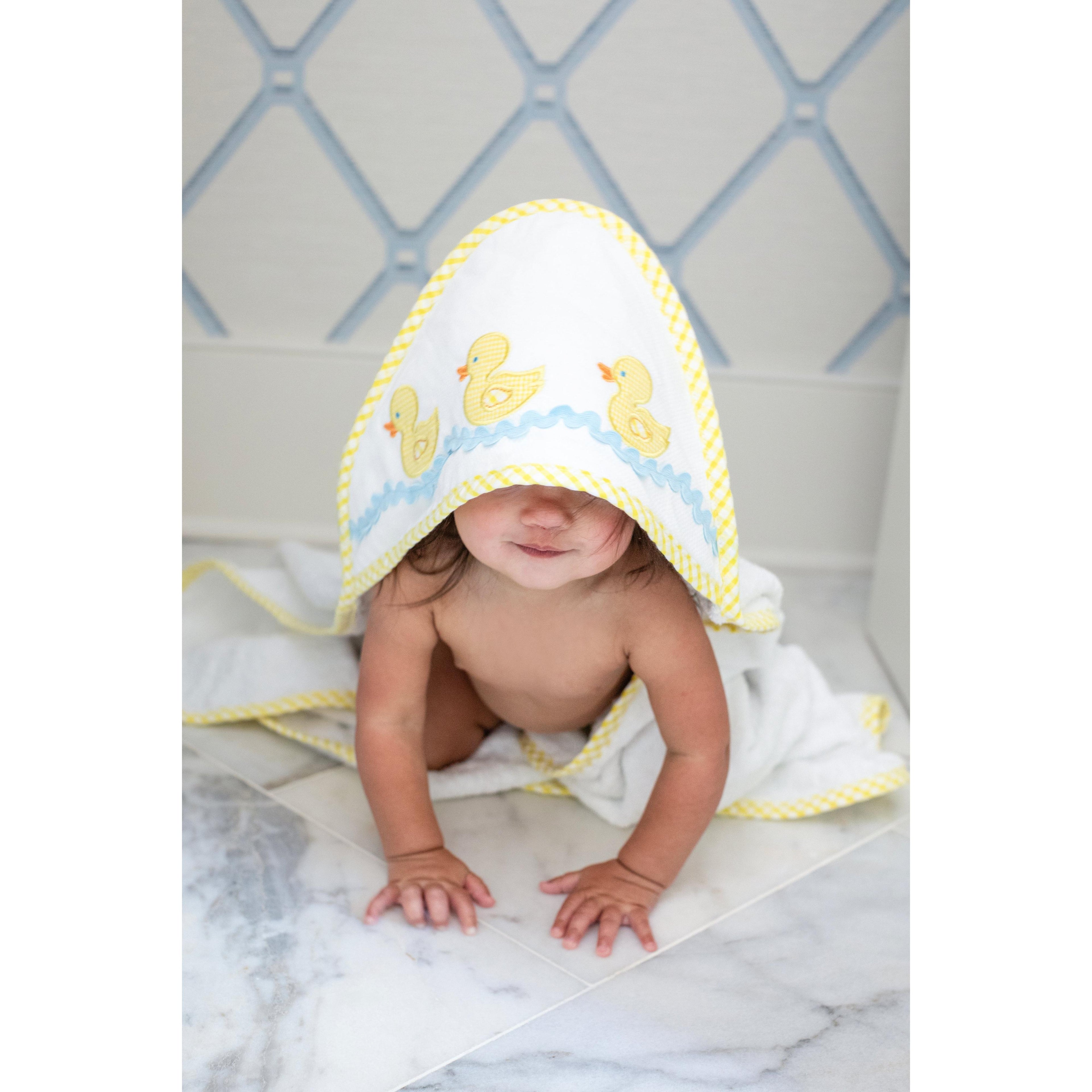 Duck Applique Hooded Towel & Washcloth Set