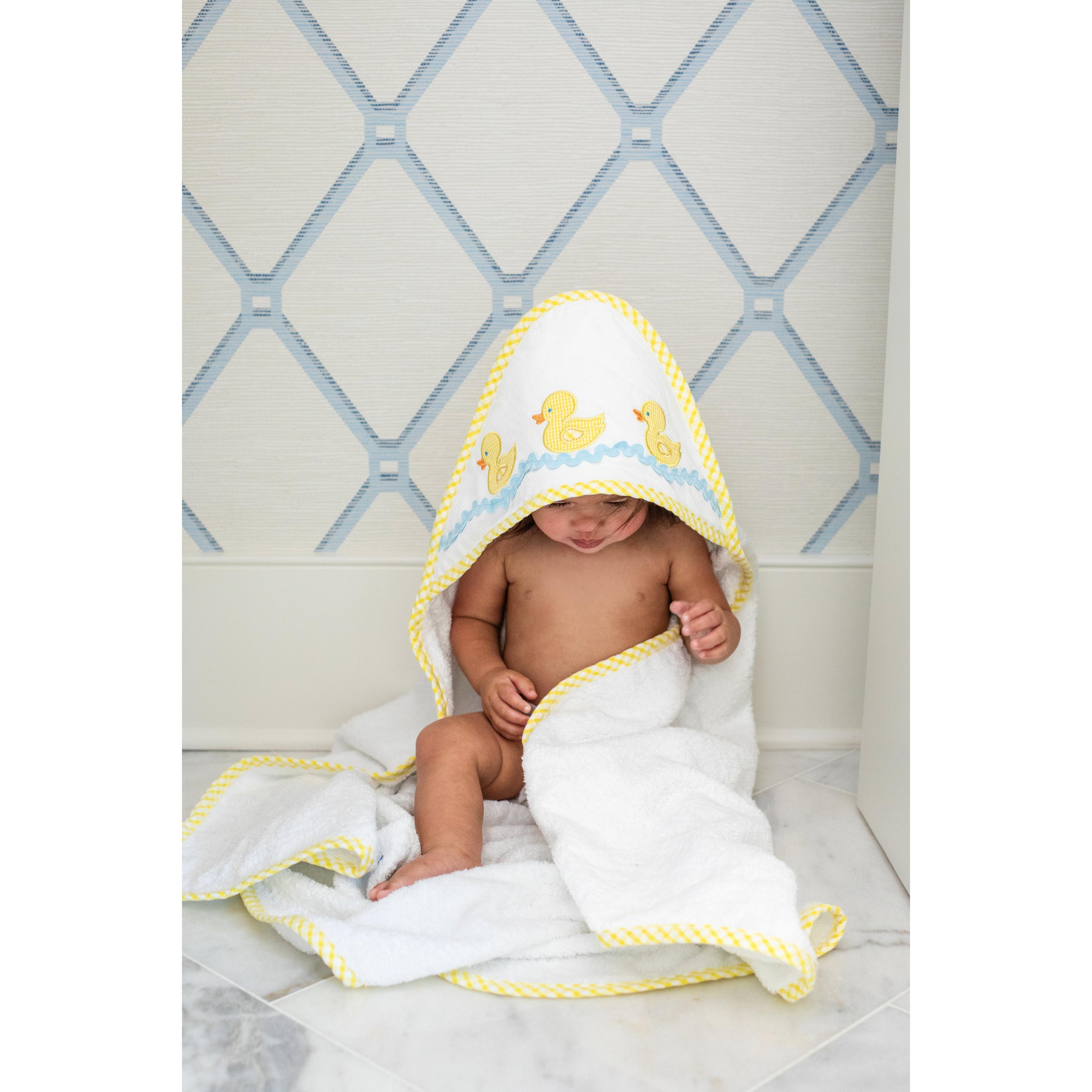 Duck Applique Hooded Towel & Washcloth Set