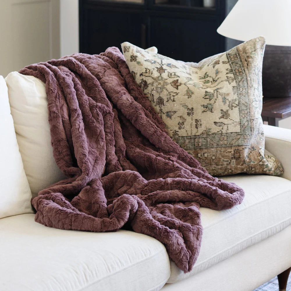 Patterned Faux Fur XL Throw Blankets