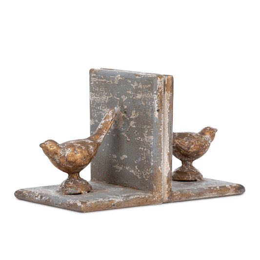 Bird Duet Iron Bookends, Set of 2