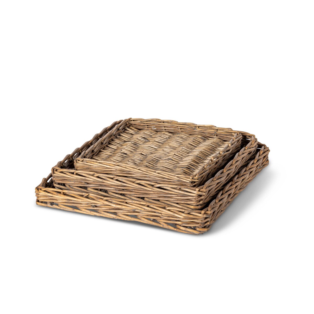 Woven Willow Square Trays