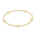 enewton signature cross small gold pattern 2mm bead bracelet