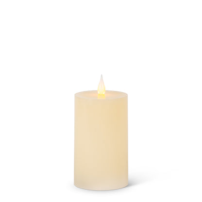 Flameless Wax Flat Top Pillar Candles