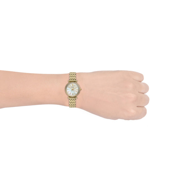 Carlie Mini Three-Hand Gold-Tone Stainless Steel Watch