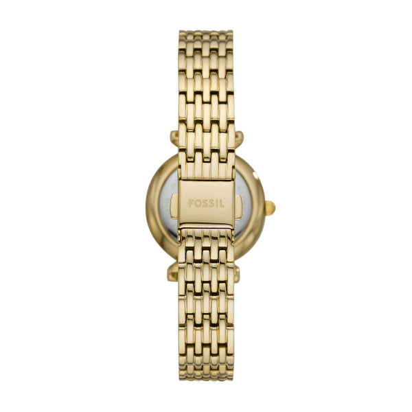 Carlie Mini Three-Hand Gold-Tone Stainless Steel Watch