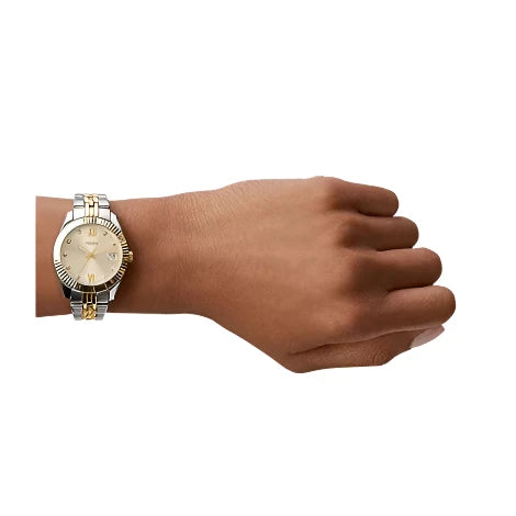 FOSSIL Women's Scarlette Mini Three-Hand Date Stainless Steel Two-Tone Watch