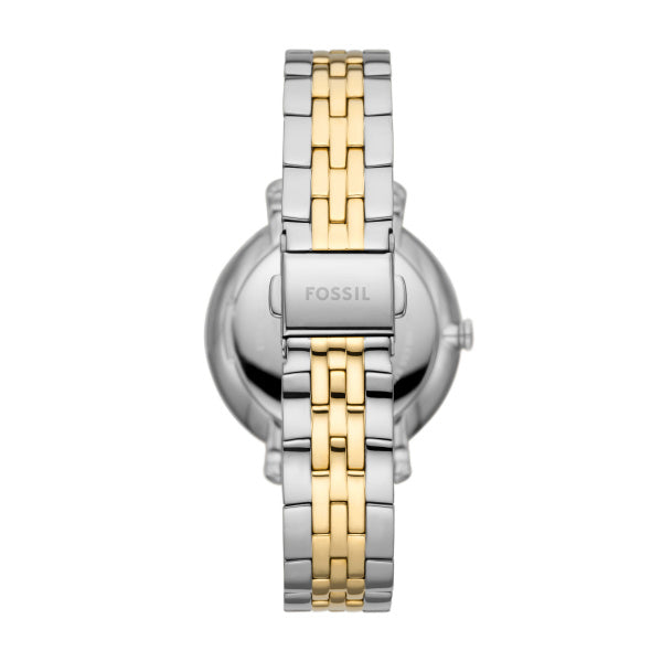 Jacqueline Sun Moon Multifunction Two-Tone Stainless Steel Watch