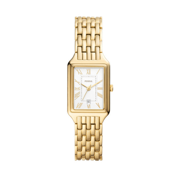 FOSSIL Women's Raquel Three-Hand Date Gold Stainless Steel Watch