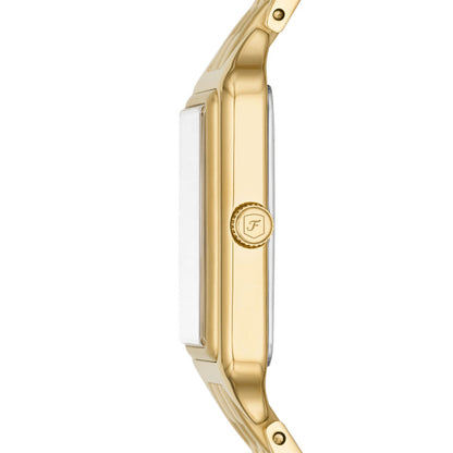 Raquel Three-Hand Date Gold Stainless Steel Watch