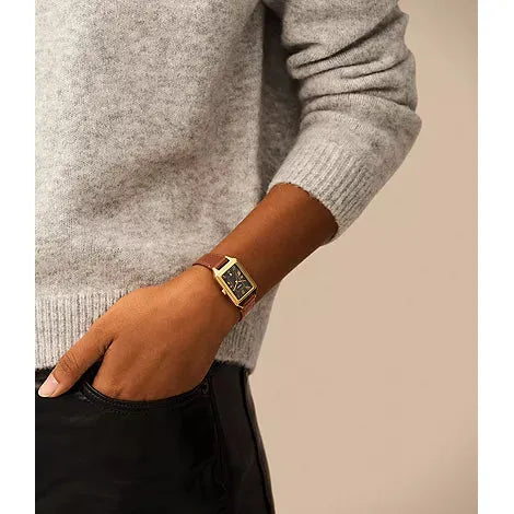 FOSSIL Women's Raquel Three-Hand Date Medium Brown Leather Watch