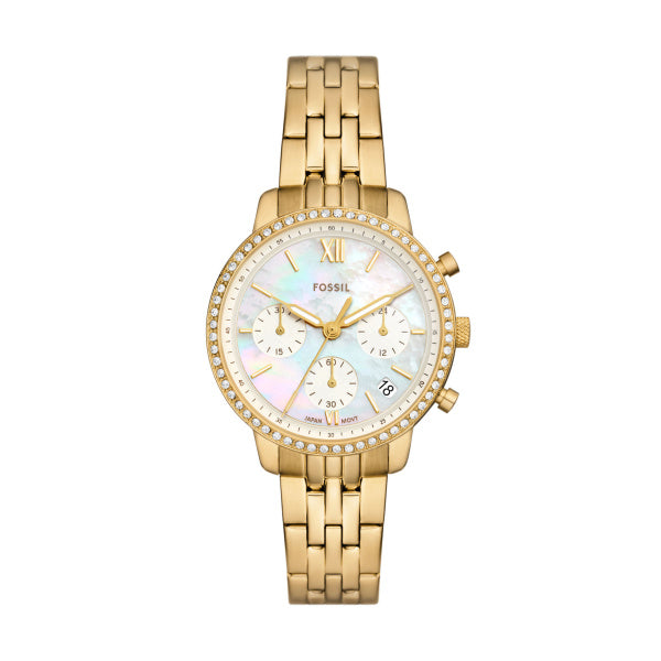 FOSSIL Women's Neutra Chronograph Gold-Tone Stainless Steel Watch
