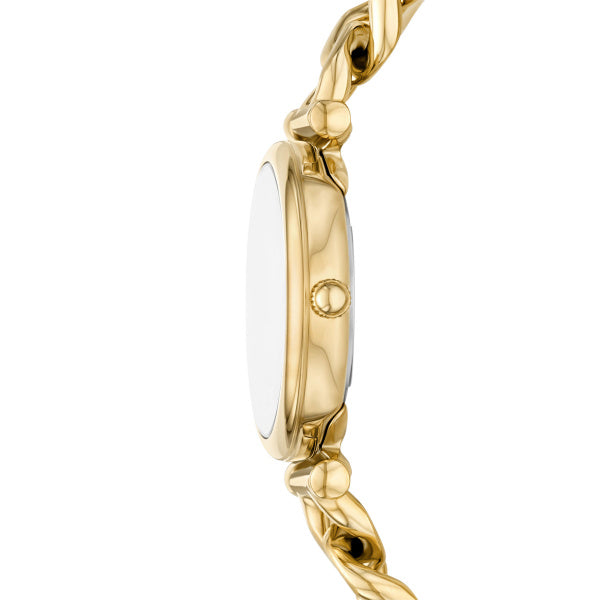 Carlie Three-Hand Gold-Tone Stainless Steel Watch and Bracelet Set