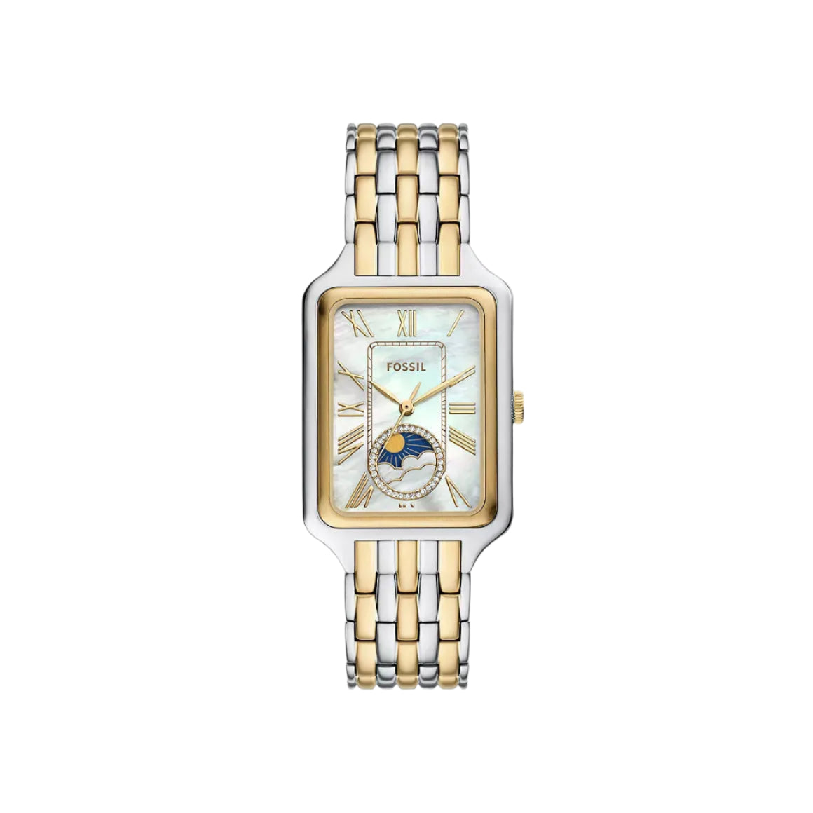 FOSSIL Women's Raquel Sun Moon Multifunction Two-Tone Stainless Steel Watch
