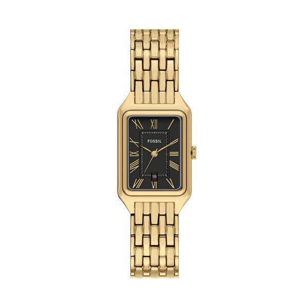 Raquel Three-Hand Date Gold Tone Stainless Steel Watch