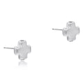 signature cross stud, sterling
