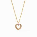 Esme Heart Pavé Solitaire Necklace