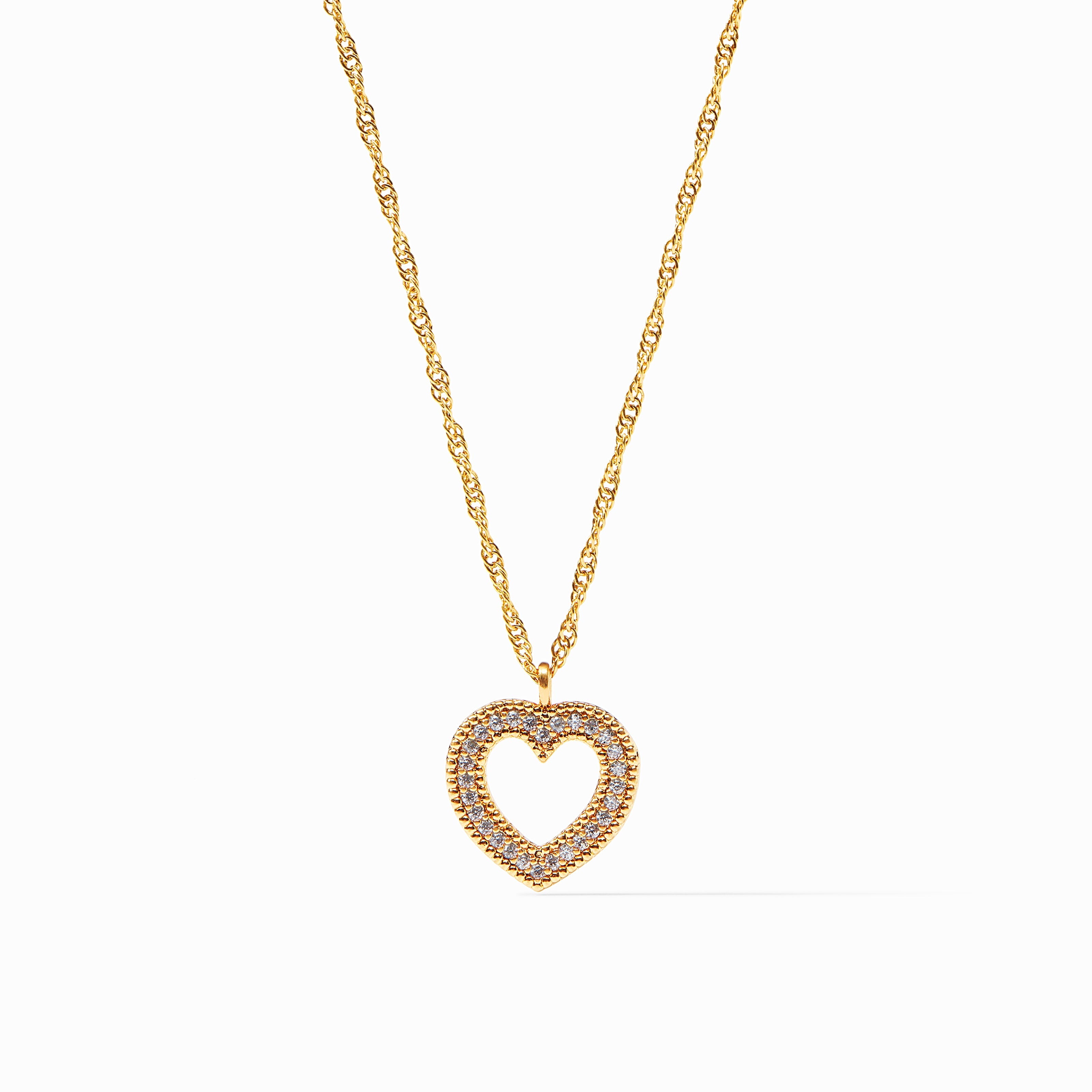 Esme Heart Pavé Solitaire Necklace