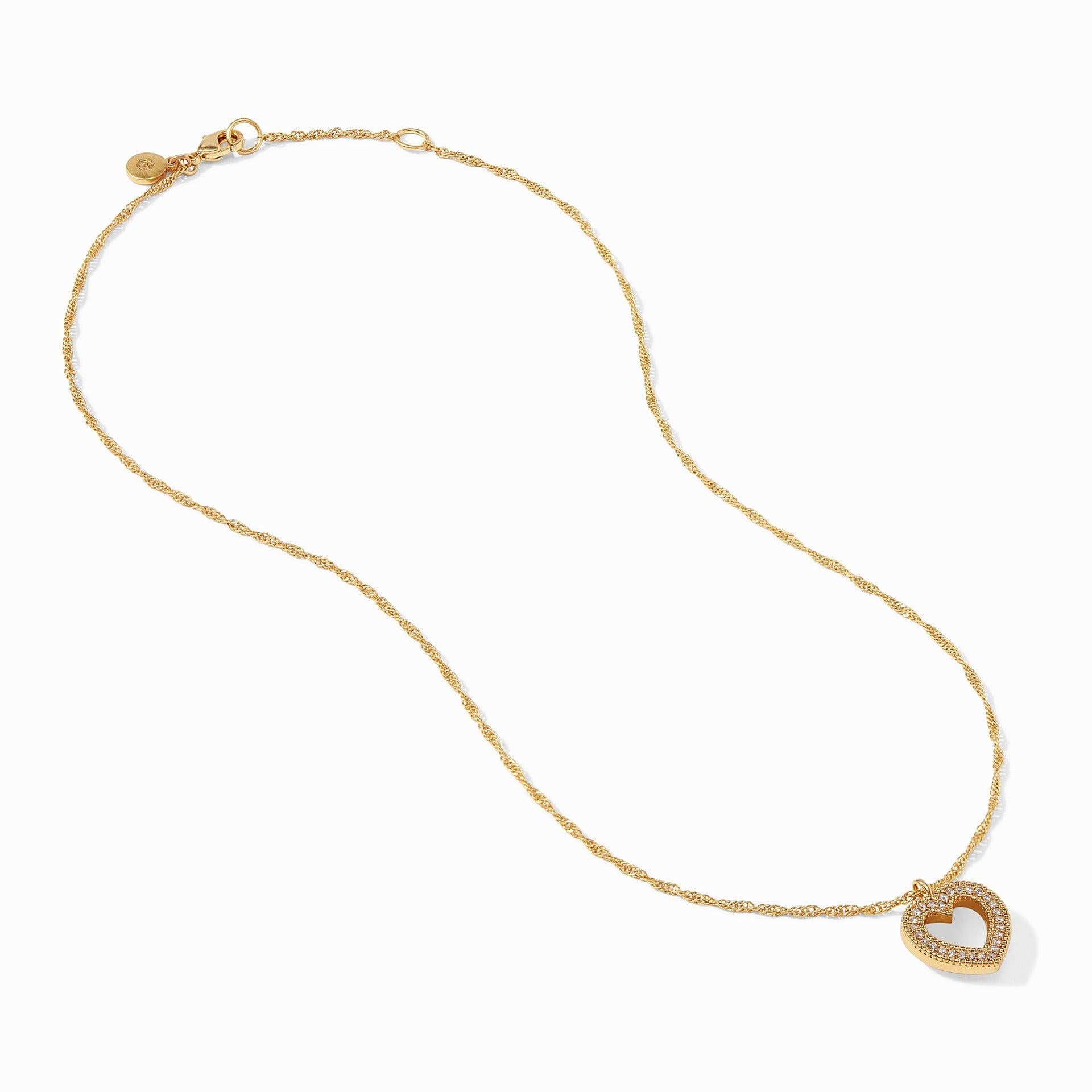 Esme Heart CZ Solitaire Necklace