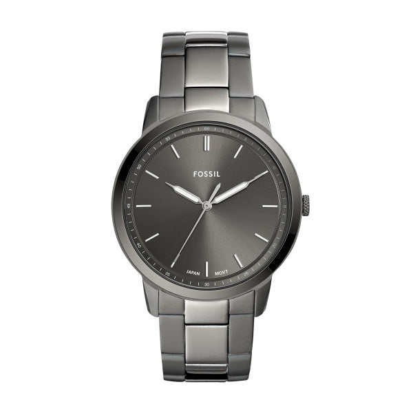 FOSSIL Men's The Minimalist Three-Hand Smoke Stainless Steel Watch