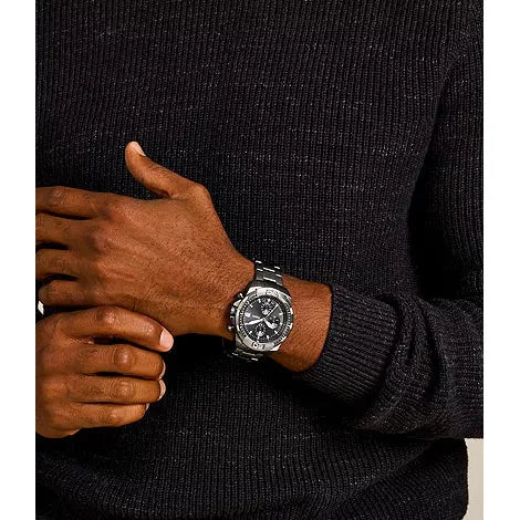 FOSSIL Men's Bronson Chronograph Smoke Stainless Steel Watch