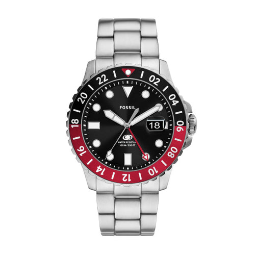 FOSSIL Men's Blue GMT Stainless Steel Watch