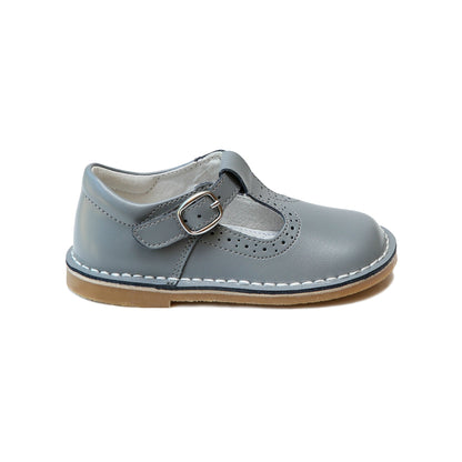 Frances T-Strap Perforated Mary Jane, Grey