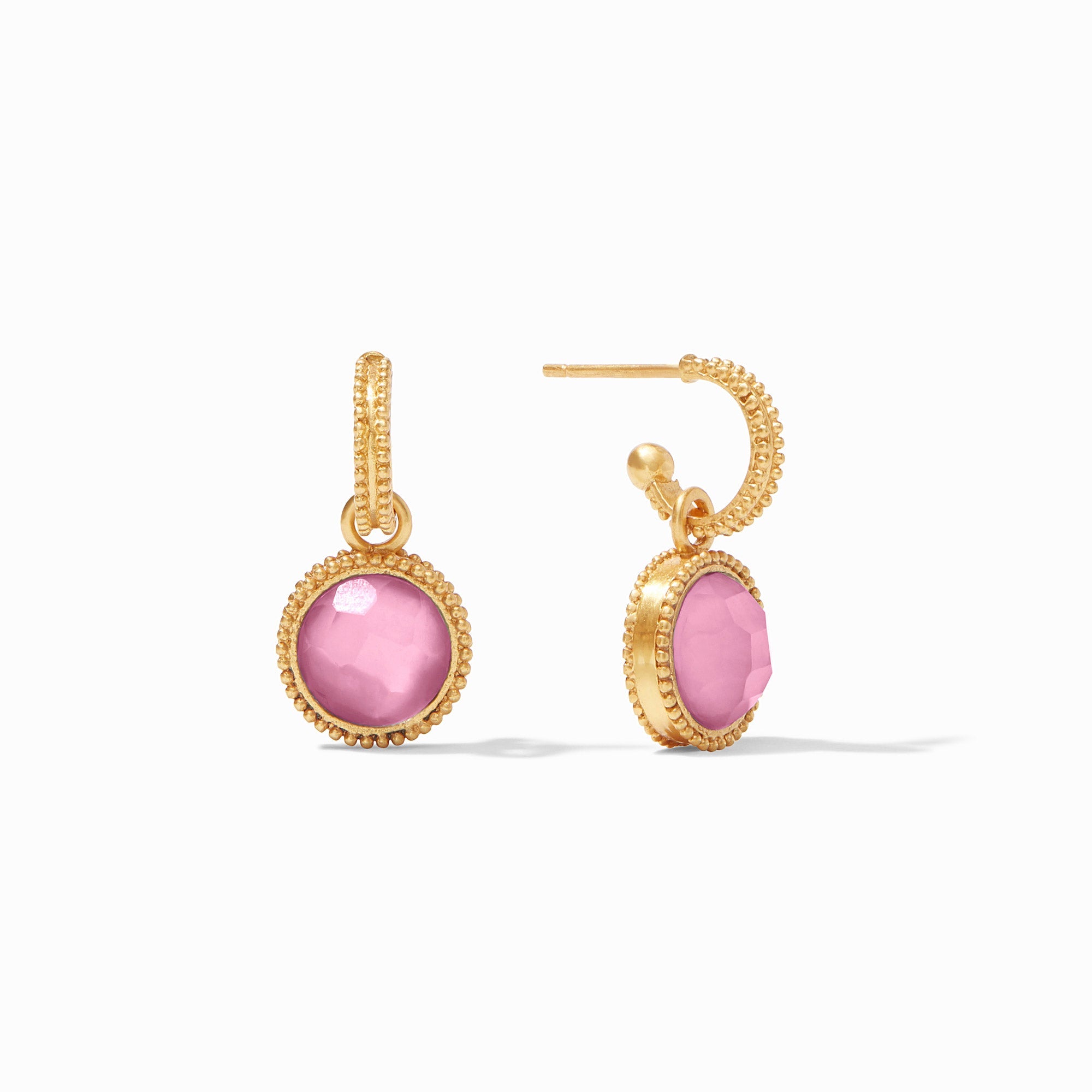 Fleur-de-Lis Hoop & Charm Earring