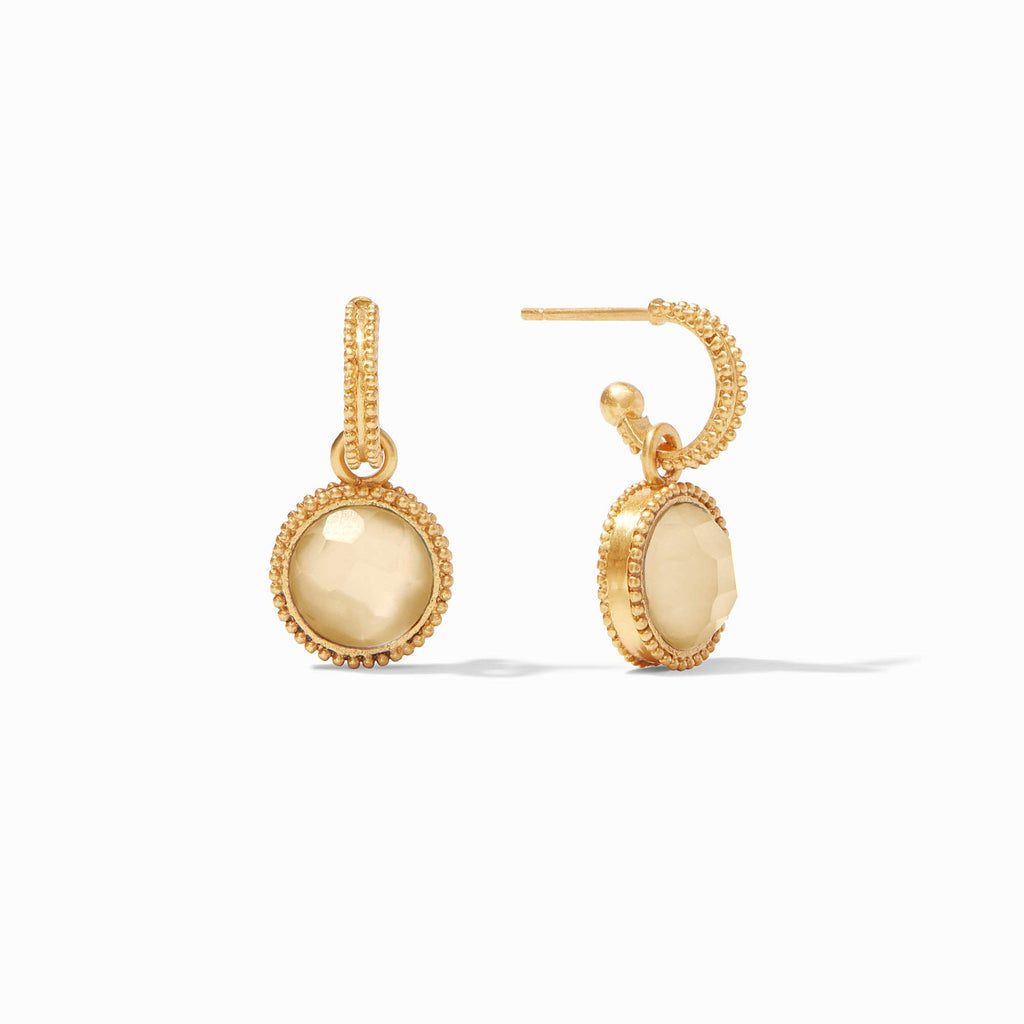 Fleur-de-Lis Hoop & Charm Earring