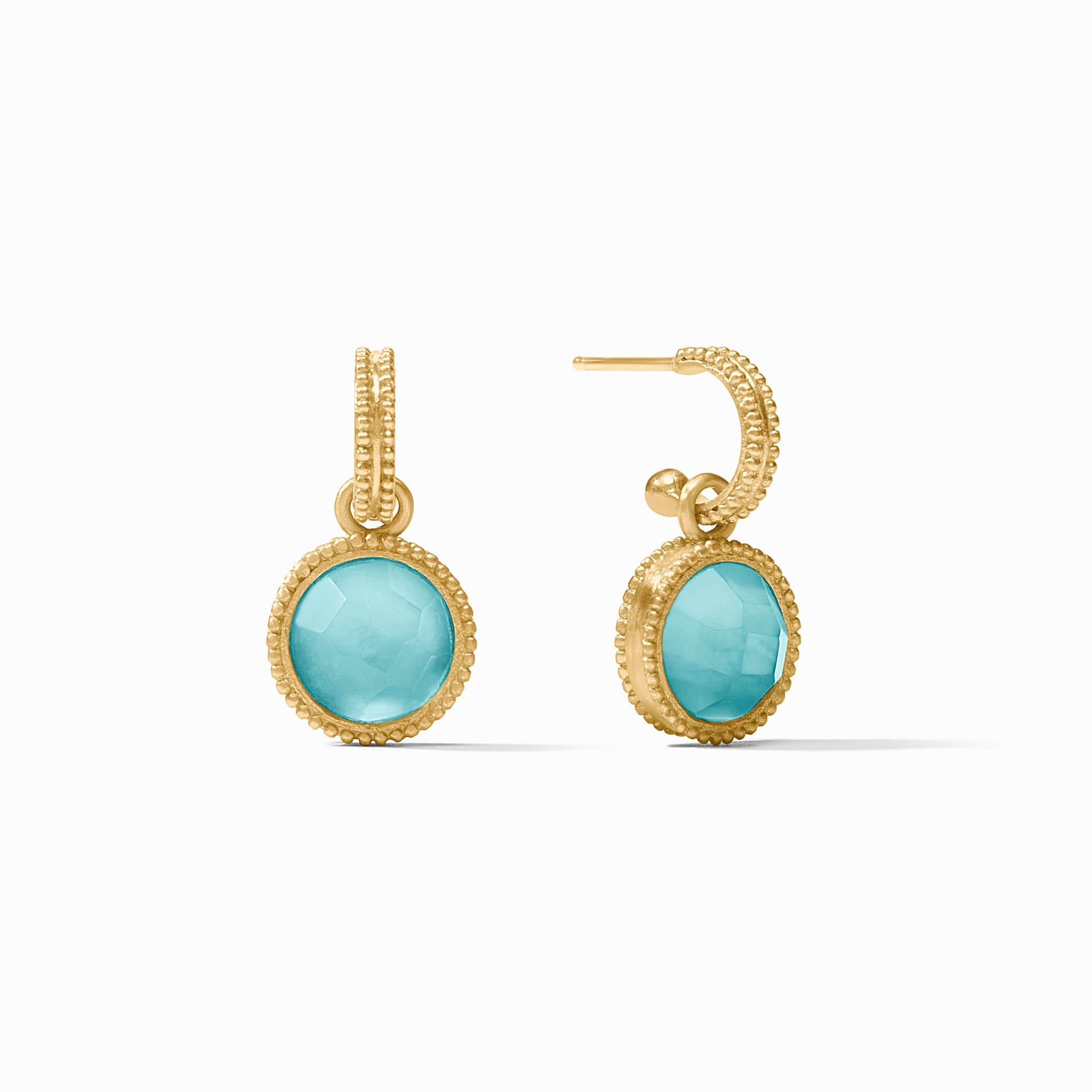 Fleur-de-Lis Hoop & Charm Earring