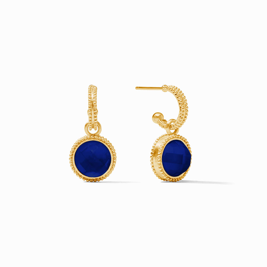 Fleur-de-Lis Hoop & Charm Earring