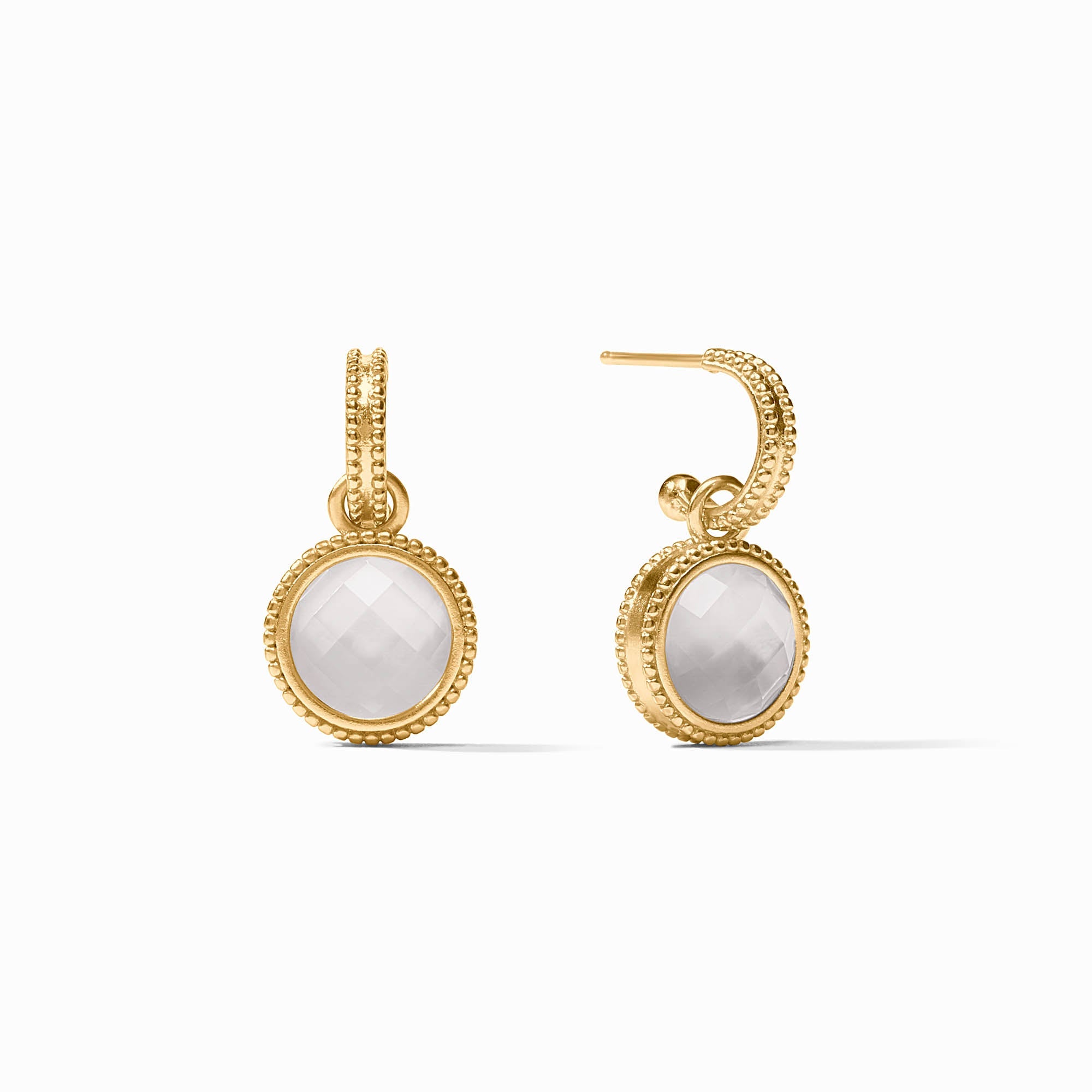 Fleur-de-Lis Hoop & Charm Earring