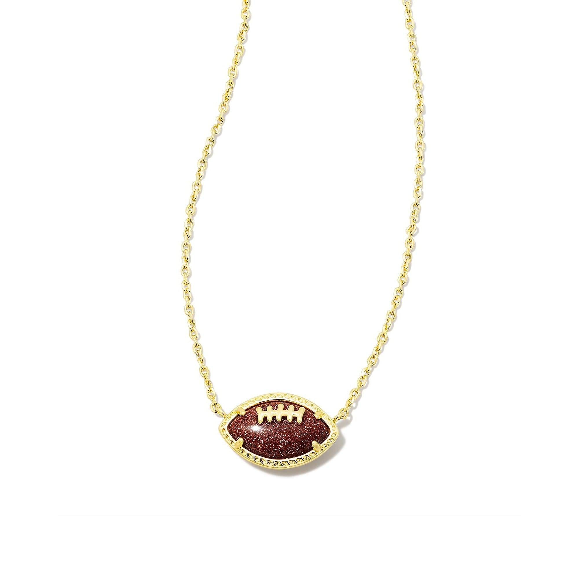 Kendra Scott Football Short Pendant Necklace Gold