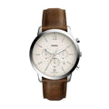 FOSSIL Men's Neutra Chronograph Brown Leather Strap Watch 44mm