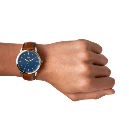 Fossil Men's The Minimalist Slim Three-Hand Light Brown Leather Watch